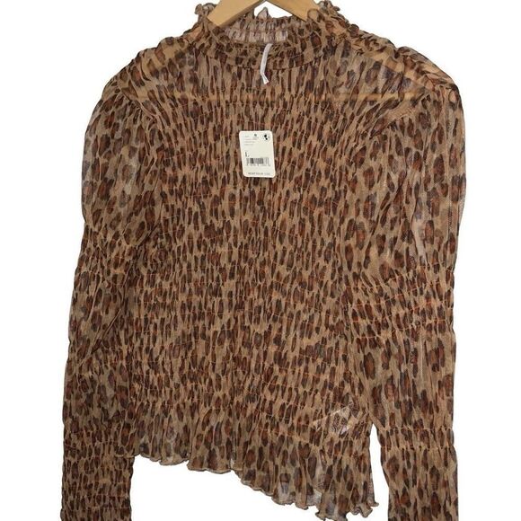 NEW Free People Hello There Top in Leopard Combo size XS - Picture 5 of 9